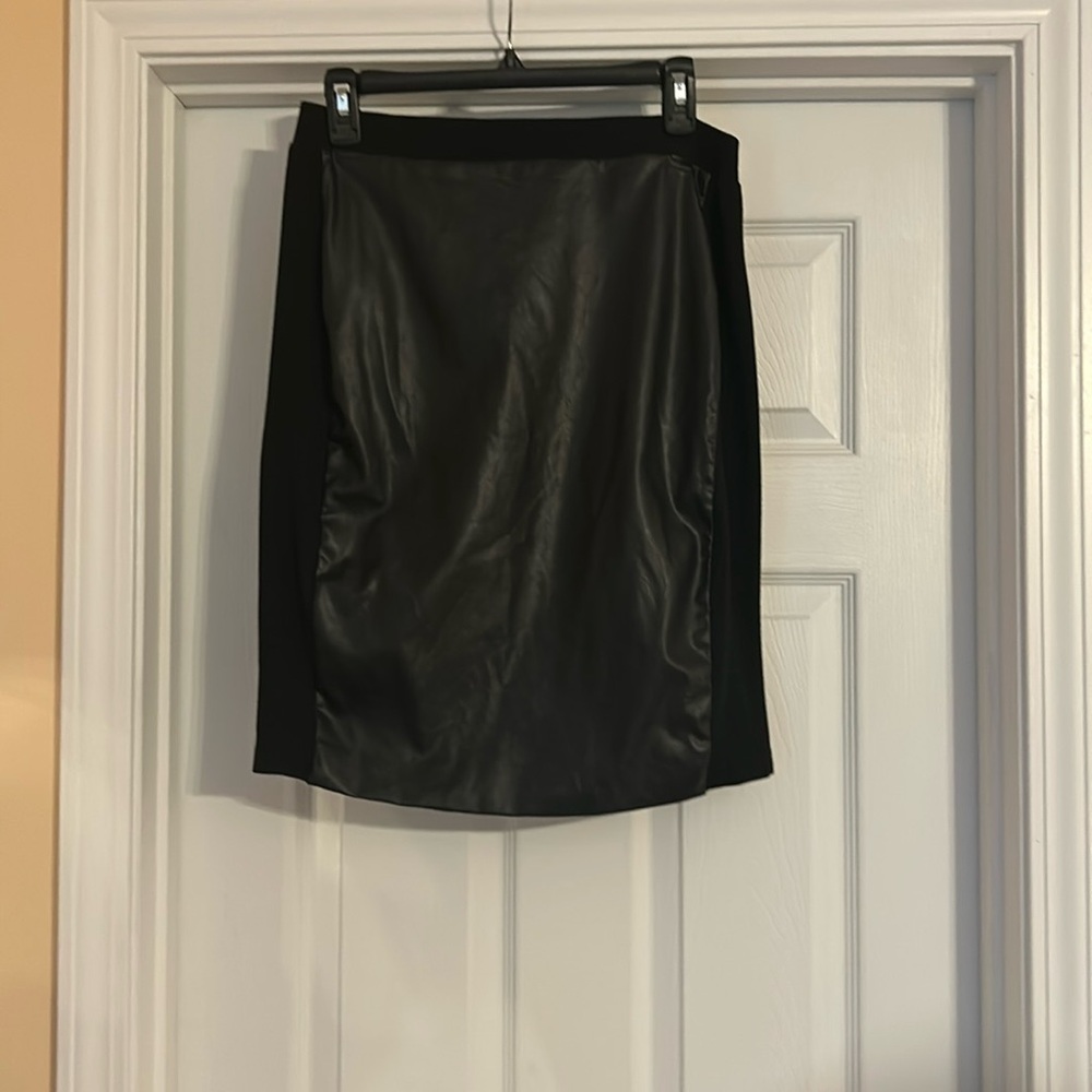 Kut From the Kloth Faux Leather Panel Pencil Skirt